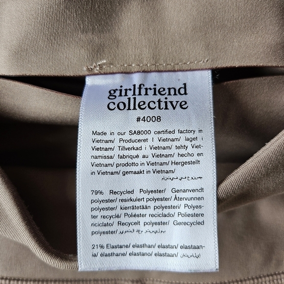 VGUC Girlfriend Collective High Rise Legging Tan Small - Picture 14 of 14